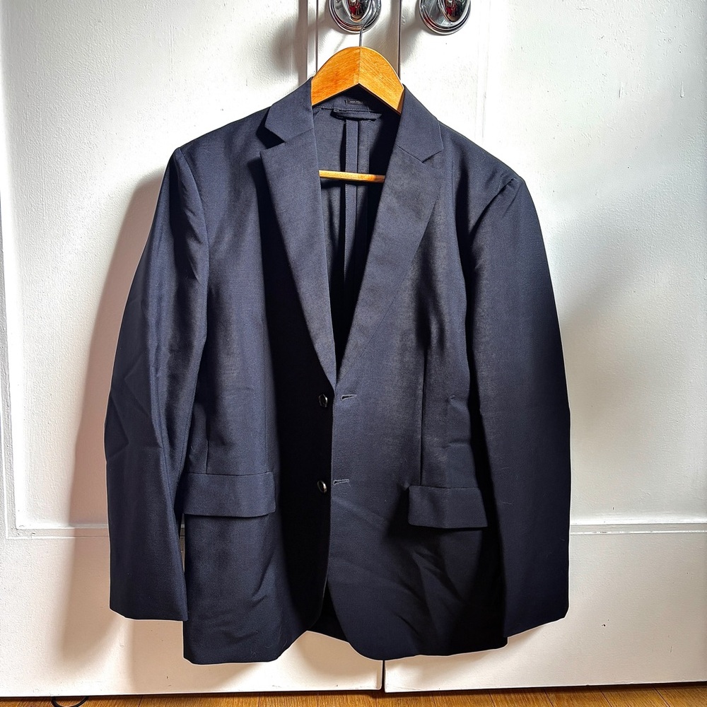 ACNE STUDIOS men’s dark Antibes wool navy blazer